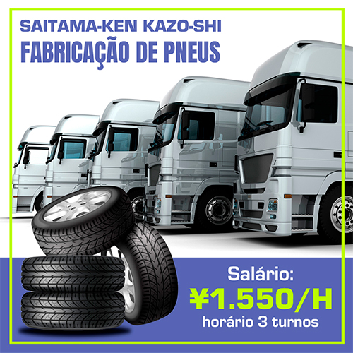 Saitama-ken Kazo-shi: Fabricação de pneus para caminhões
