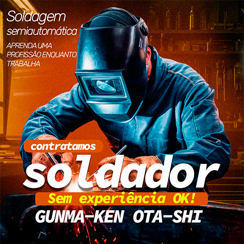 Gunma-Ken Ota-shi: Fábrica de solda semi-automática, pessoas sem experiência ok!